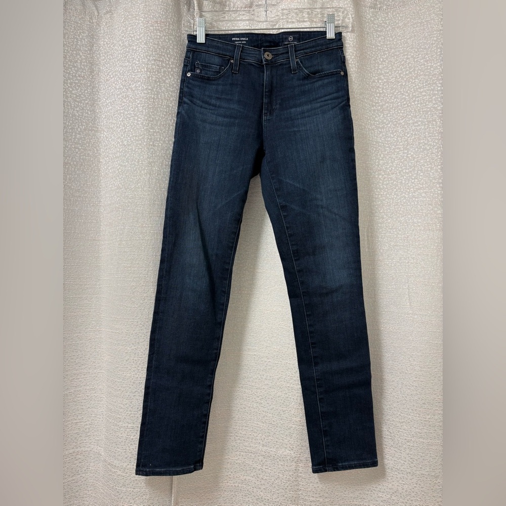 AG Adriano Goldschmied Prima Ankle Cigarette Ankle Jeans in Dark Wash. Wash 24R